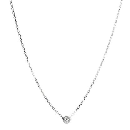 Cartier 18K White Gold Diamond SM D'Amour Pendant Necklace 1 of 5