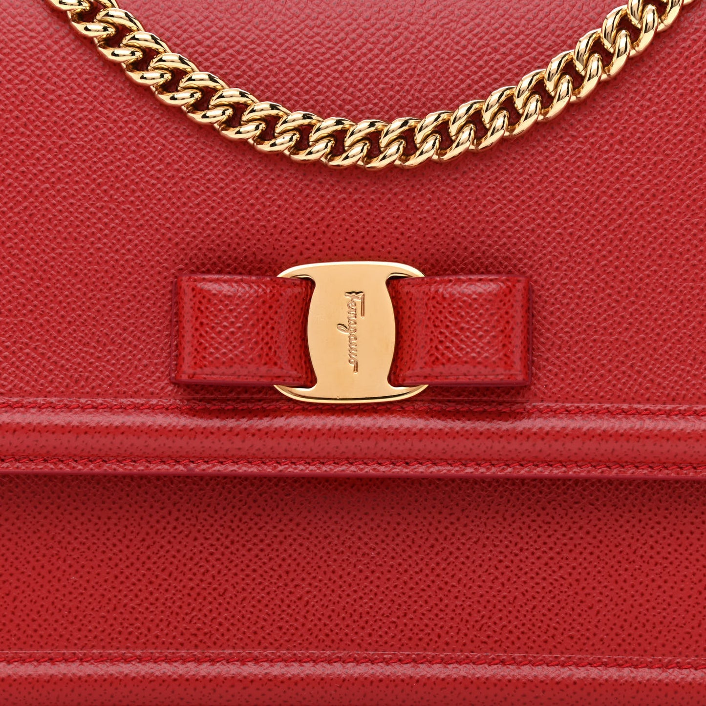 Printed Calfskin Ginny Shoulder Bag Red