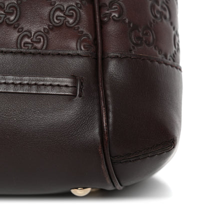 Gucci Guccissima Mayfair Top Handle Satchel Dark Brown 11 of 13
