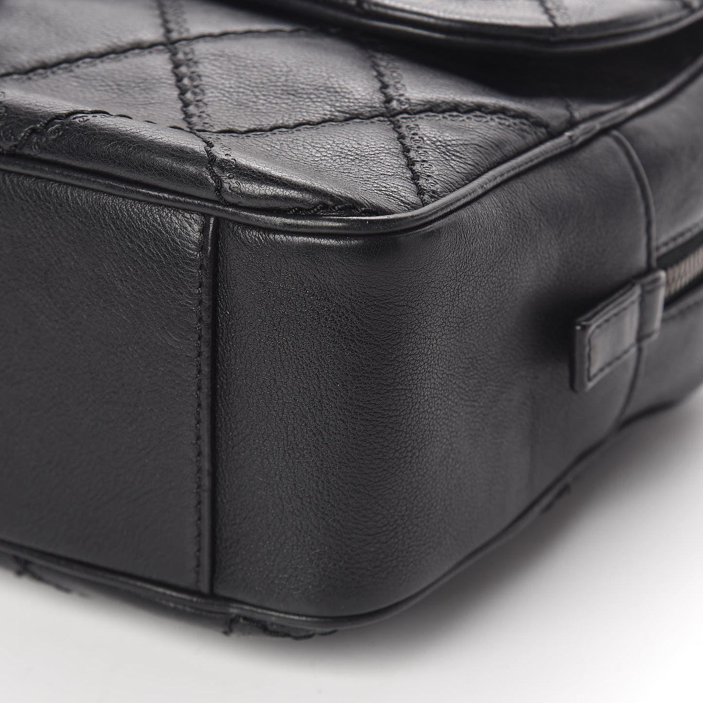 Calfskin Quilted Medium Coco Sporran Flap Black
