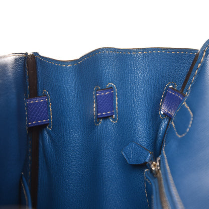 Hermes Epsom Candy Birkin 30 Bleu Electrique Mykonos 19 of 32