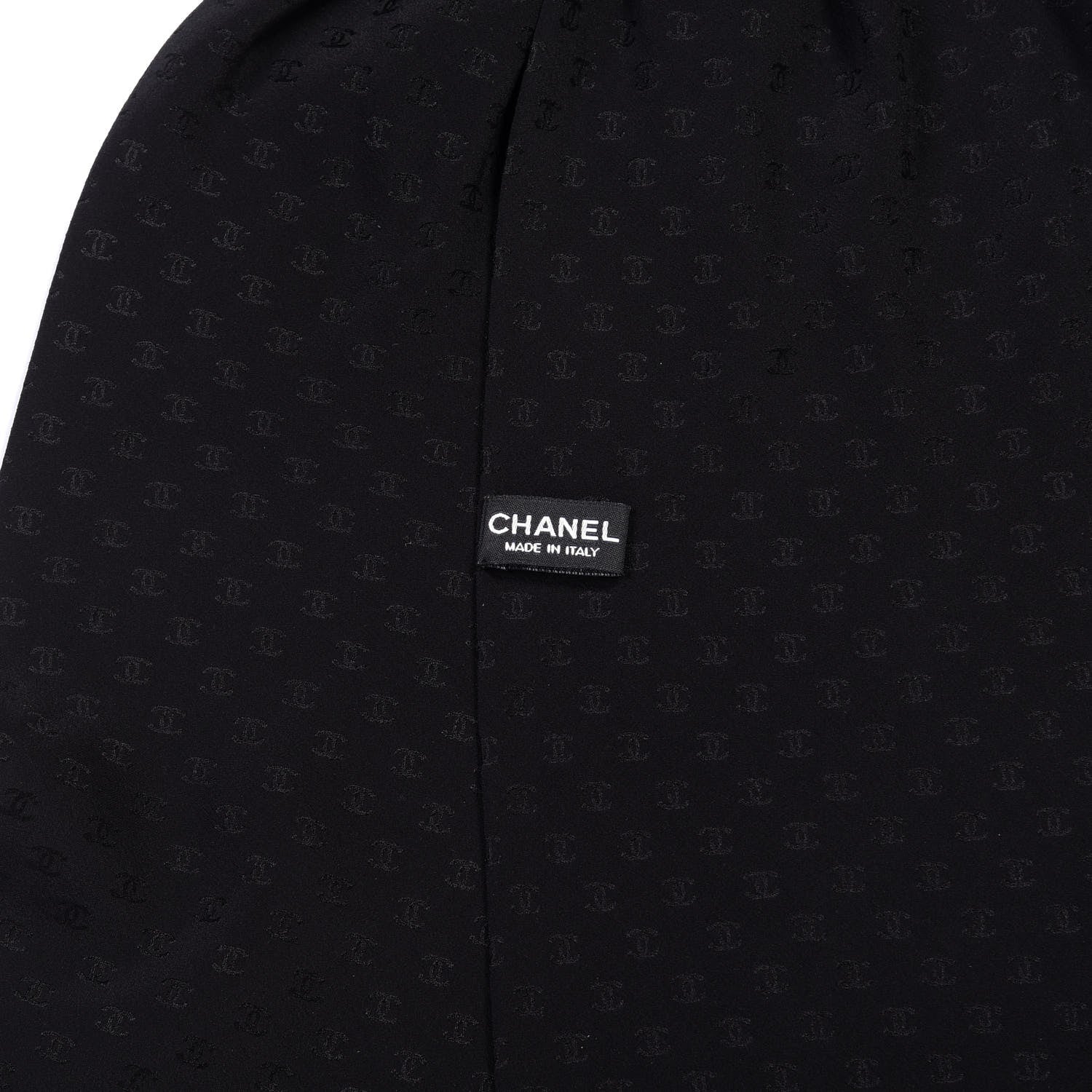 Chanel Silk CC Scarf Black 3 of 3