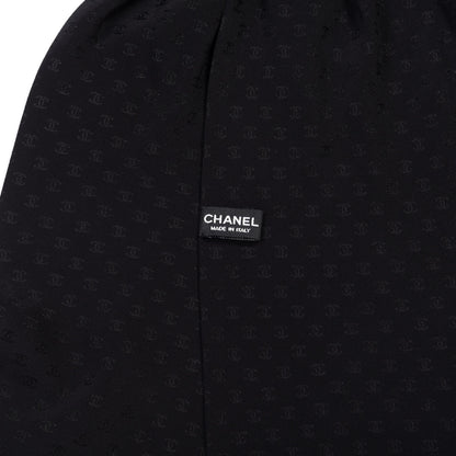 Chanel Silk CC Scarf Black 3 of 3