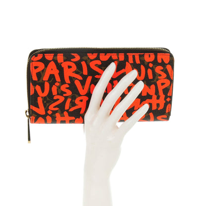 Louis Vuitton Monogram Graffiti Zippy Wallet Orange 2 of 7