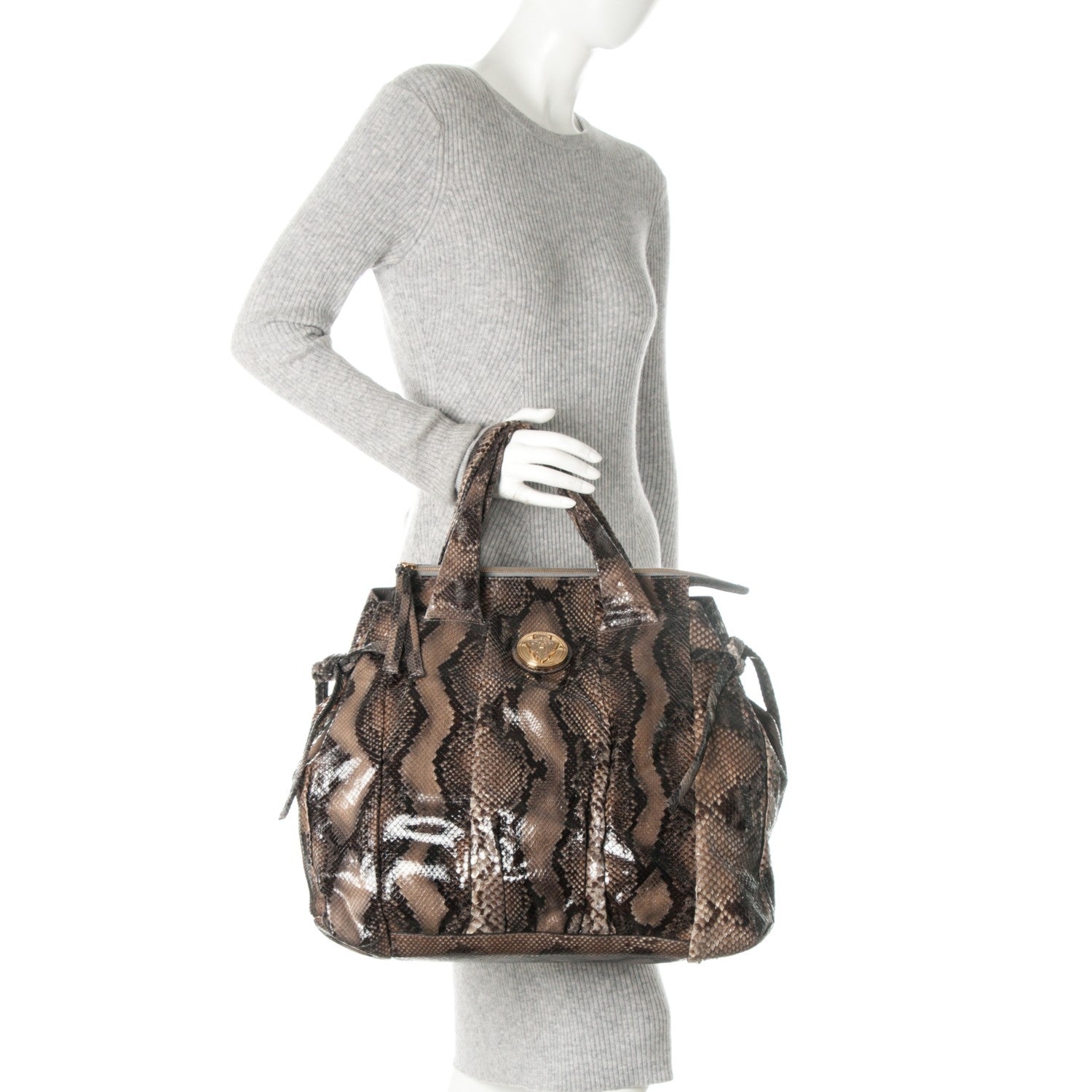 Gucci Python Large Hysteria Tote 2 of 7