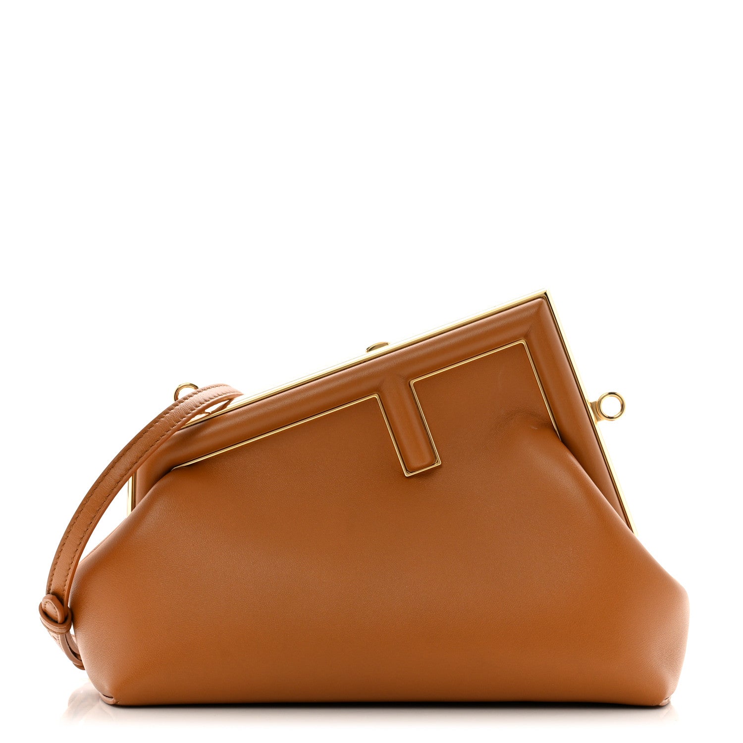 Fendi Shiny Nappa Small Fendi First Caramello 1 of 12