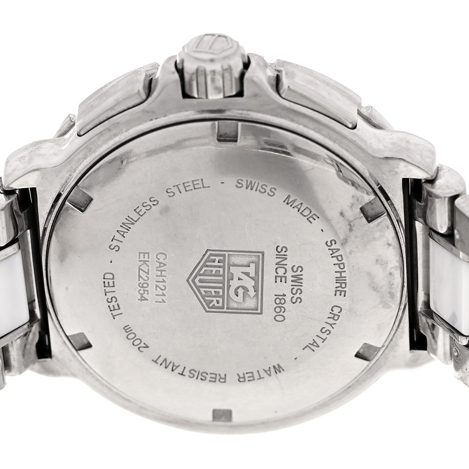 Tag Heuer Stainless Steel Ceramic Diamond 41mm Formula 1 Lady Quartz Watch White CAH1211 4 of 4