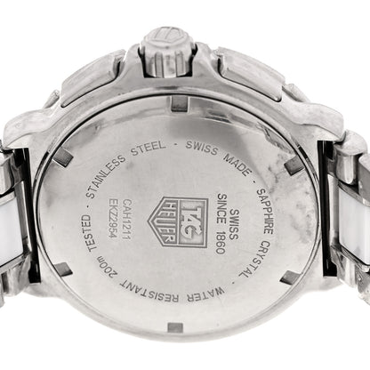 Tag Heuer Stainless Steel Ceramic Diamond 41mm Formula 1 Lady Quartz Watch White CAH1211 4 of 4