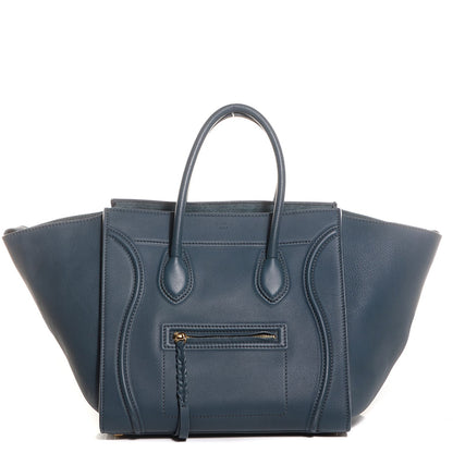 Celine Supple Calfskin Medium Phantom Luggage Slate Blue 1 of 7