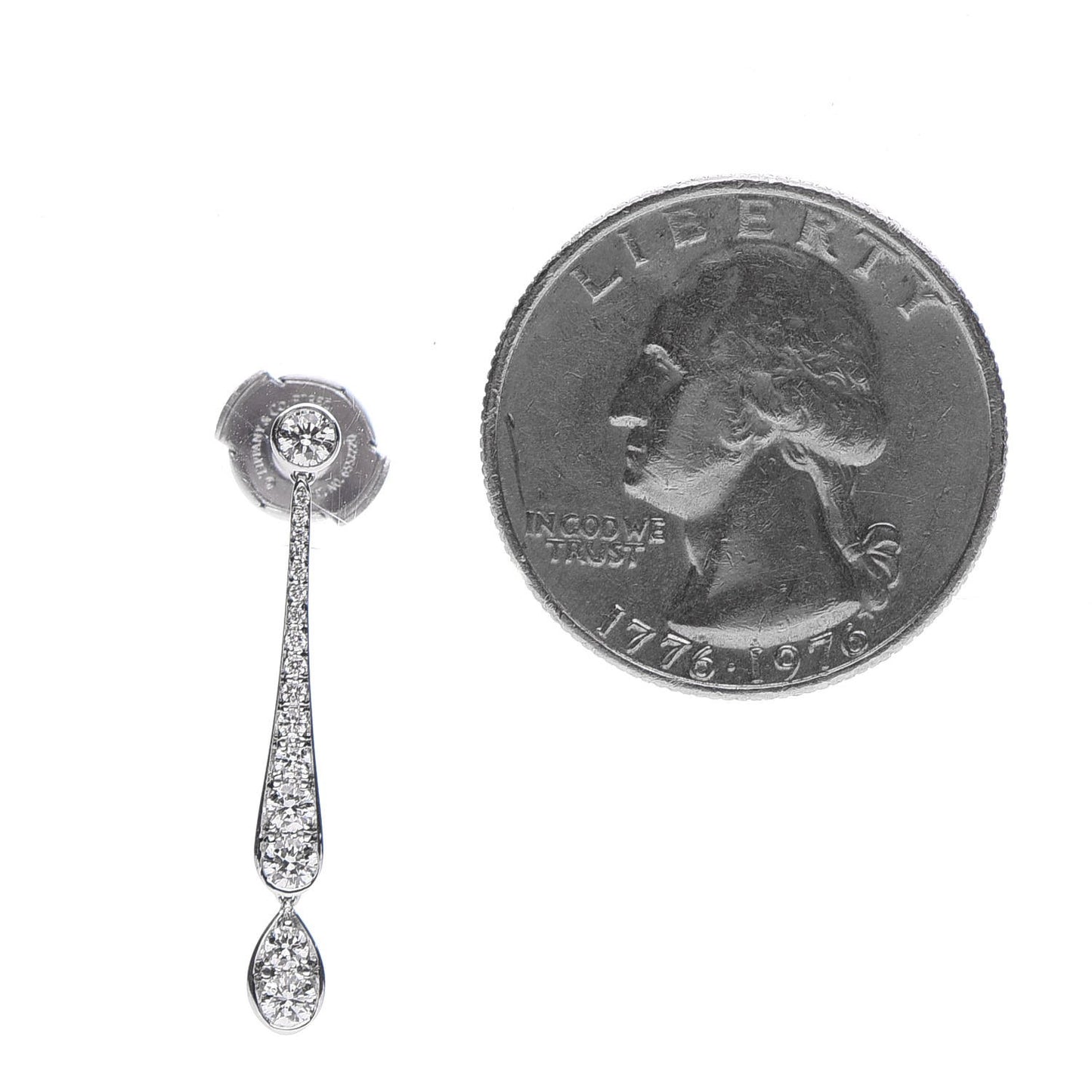 Platinum Diamond Jazz Drop Earrings