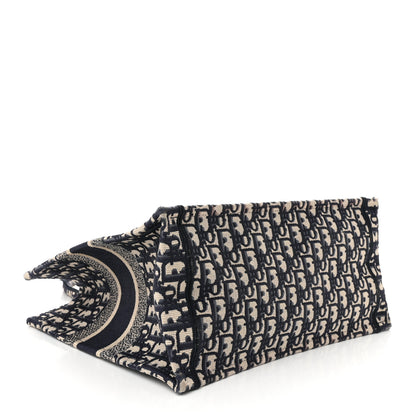 Christian Dior Oblique Medium Book Tote Blue Multicolor 4 of 11