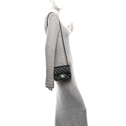 Chanel Lambskin Quilted Mini Square Flap Black 2 of 11