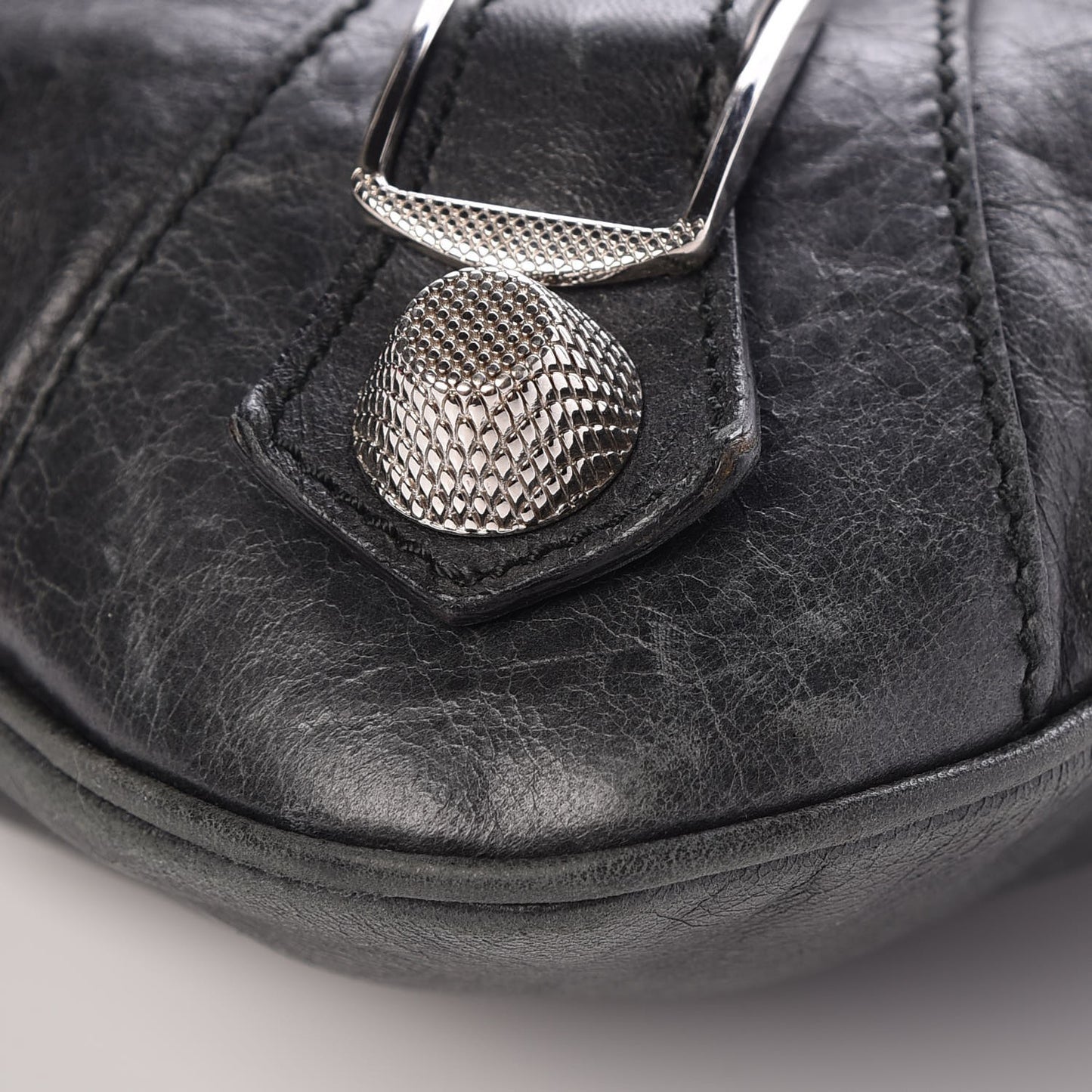 Chevre Giant 21 Silver Hardware Besace Hobo Black