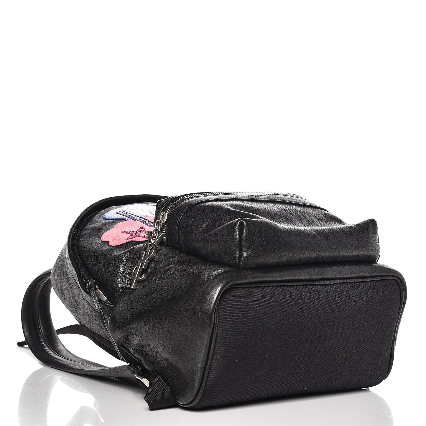 Sheepskin Mini Love Appliqué City Backpack Black