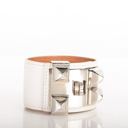 Hermes Epsom Collier de Chien CDC Bracelet White 3 of 6