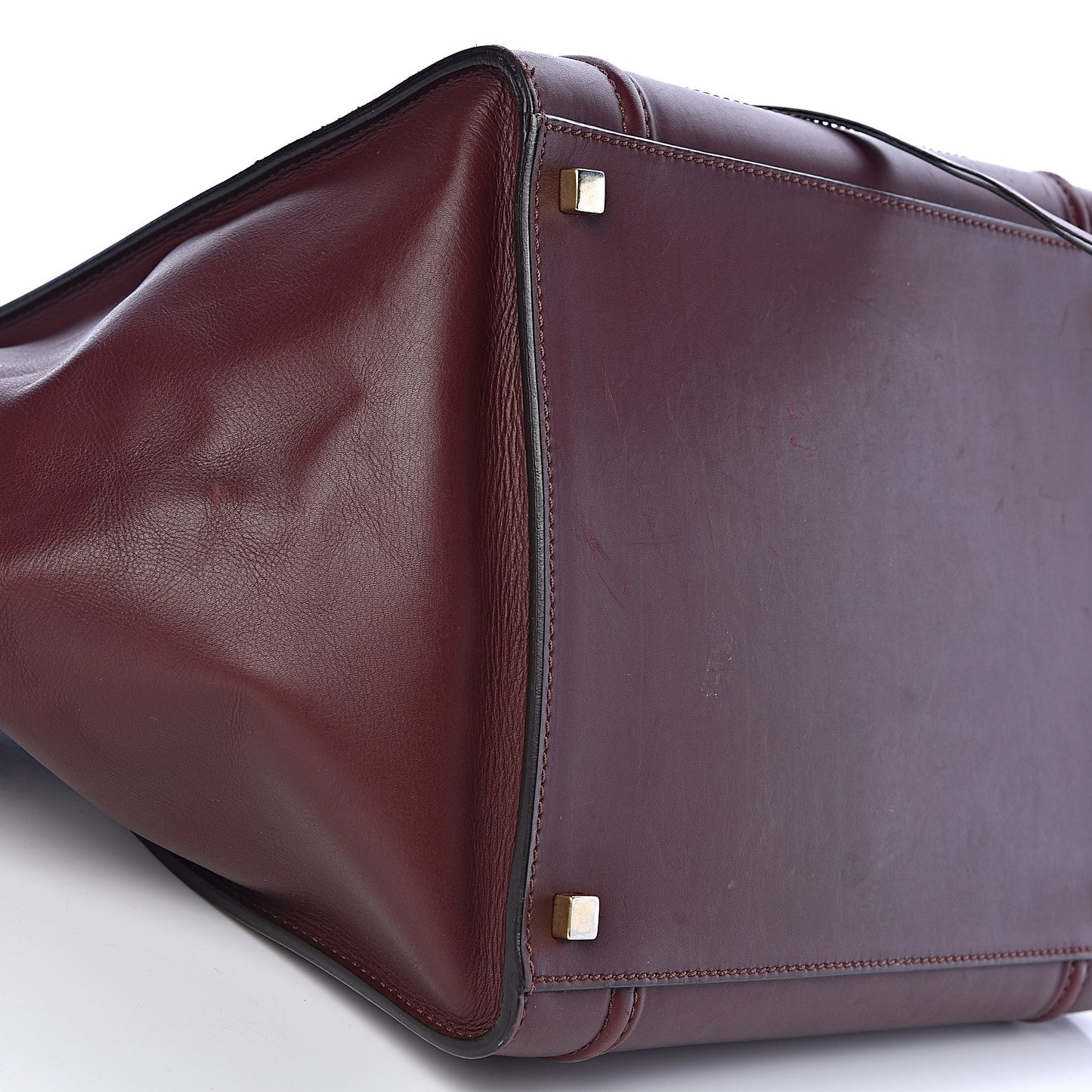 Natural Calfskin Medium Phantom Luggage Burgundy