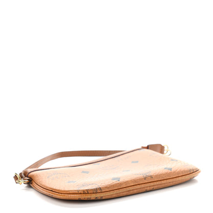 MCM Visetos Wristlet Pouch Cognac 4 of 8