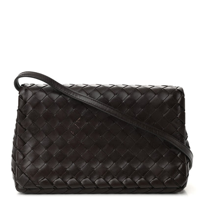 Bottega Veneta Nappa Intrecciato Crossbody Messenger Flap Ebano 1 of 9