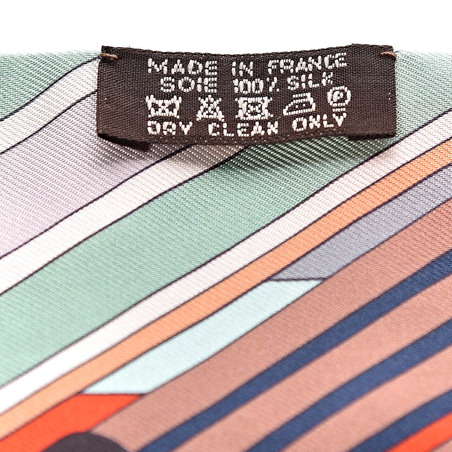 Silk Sangles En Zigzag Twilly Orange Turquoise Gris