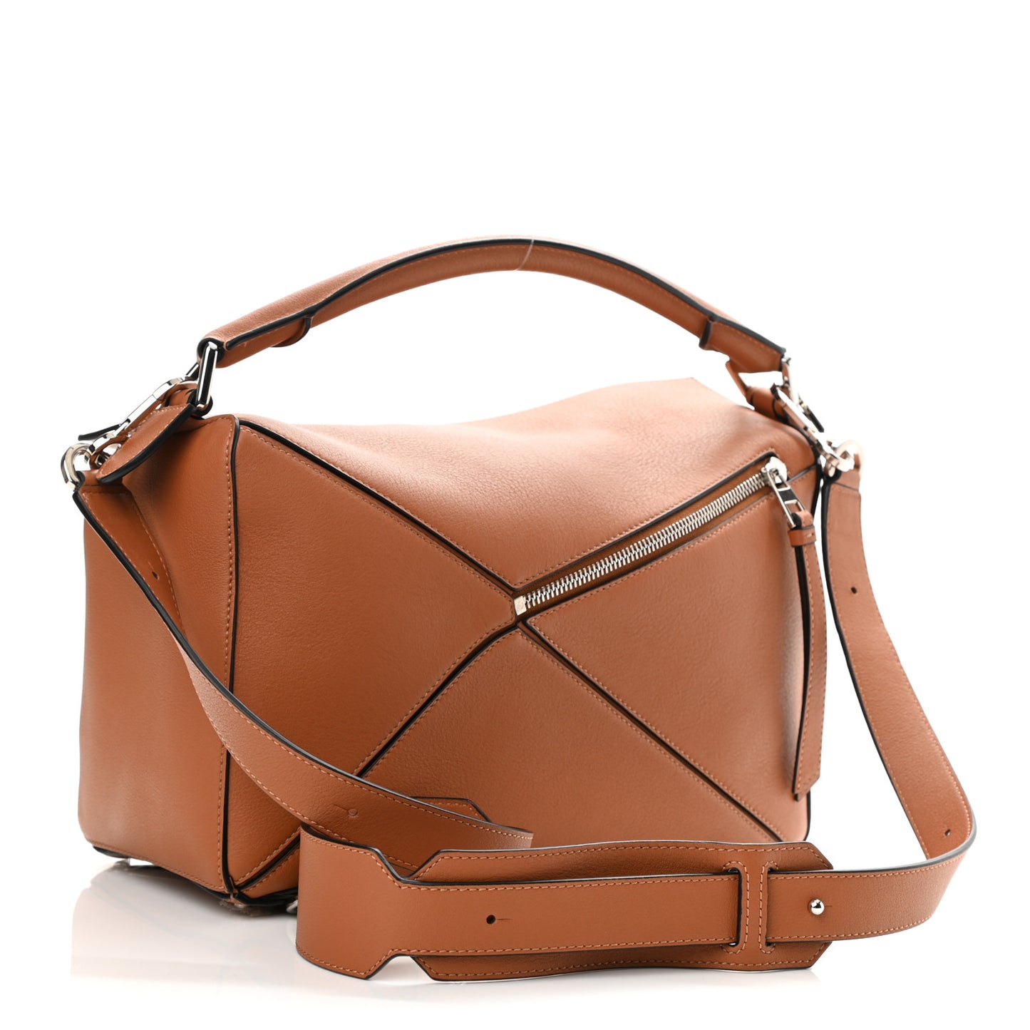 Calfskin Medium Puzzle Bag Tan