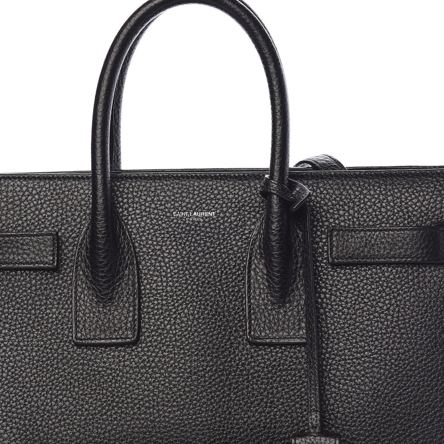 Grained Calfskin Small Sac De Jour Black
