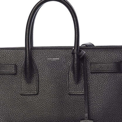 Saint Laurent Grained Calfskin Small Sac De Jour Black 8 of 10