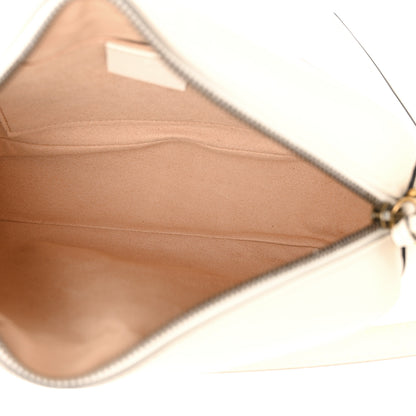 Gucci Calfskin Matelasse Small GG Marmont Chain Shoulder Bag White 5 of 10
