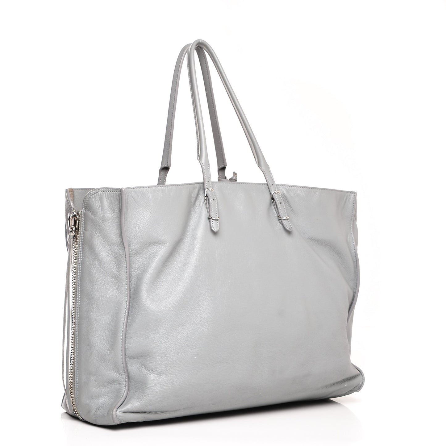Veau Papier A4 Zip Around Tote Grey