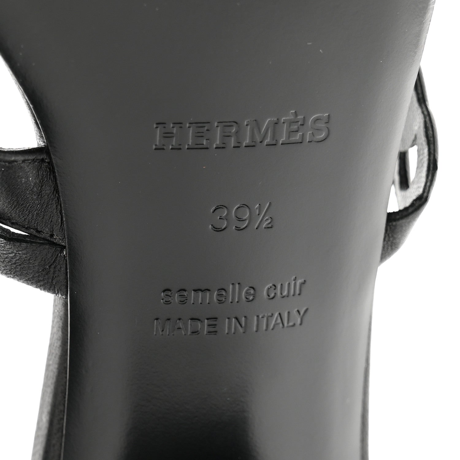 Hermes Nappa Ajaccio Sandals 39.5 Black 8 of 10