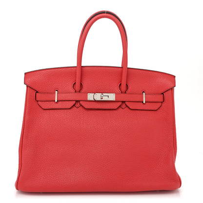 Hermes Taurillon Clemence Birkin 35 Bougainvillea 1 of 12