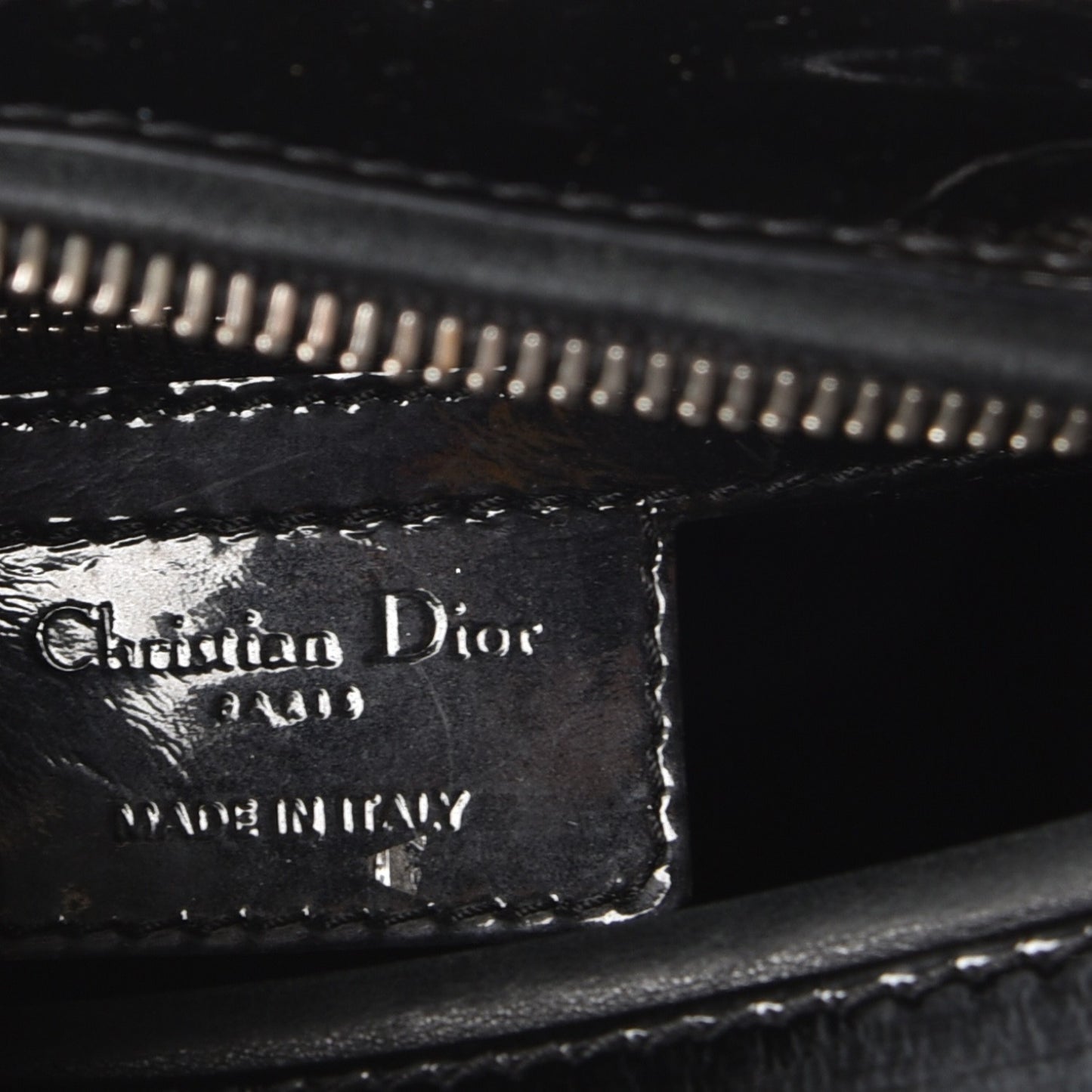 Patent Cannage Medium Lady Dior Black
