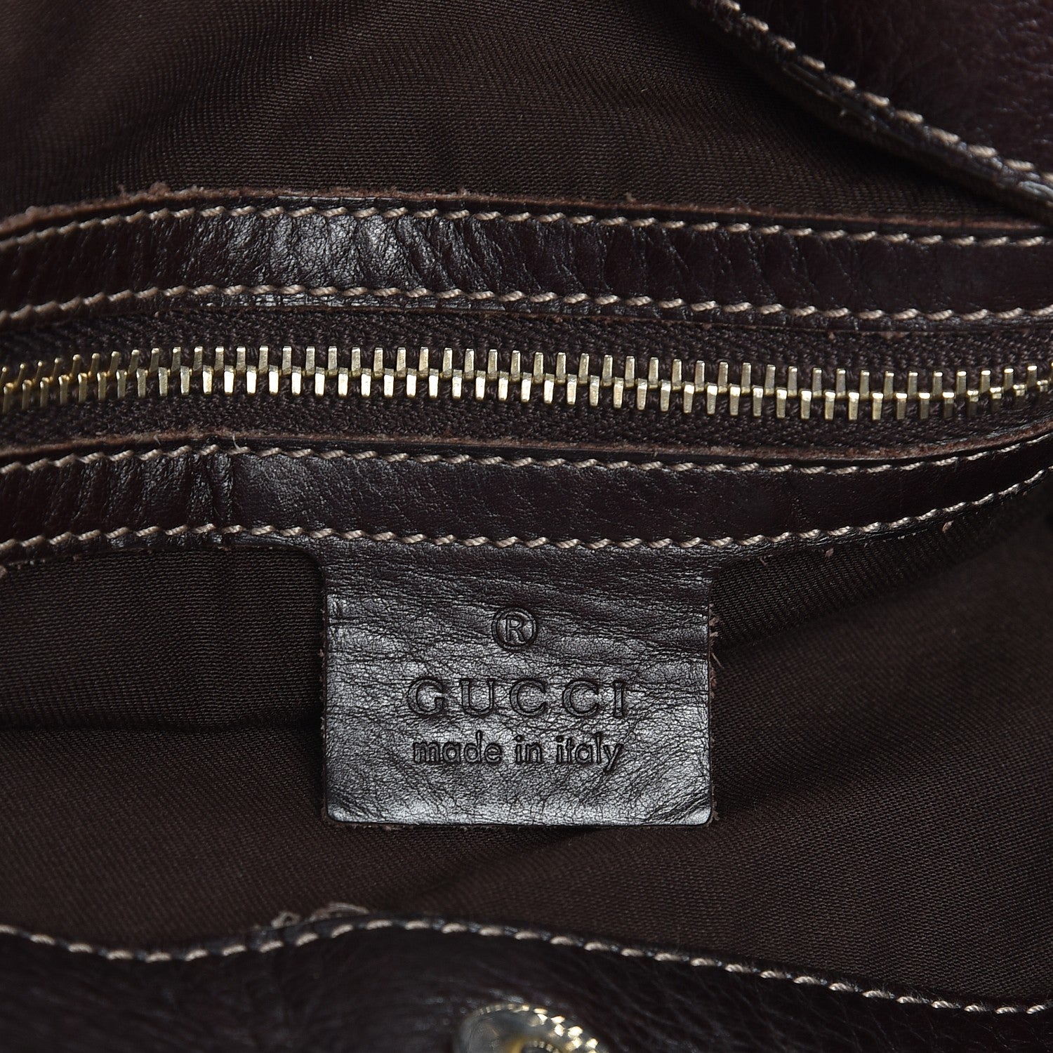 Gucci Calfskin Medium Britt Bag Dark Brown 7 of 14