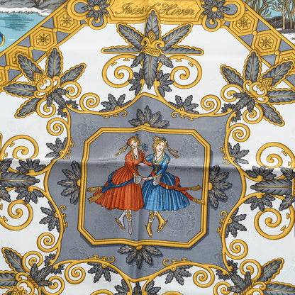 Hermes Silk Joies d'Hiver Scarf 90 3 of 6