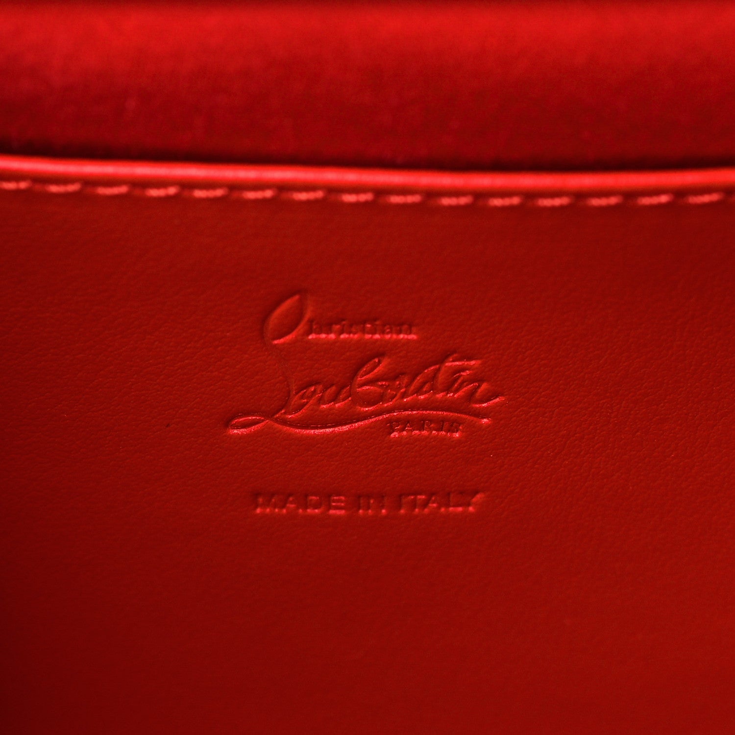 Christian Louboutin Satin Palmette Clutch Red 6 of 9