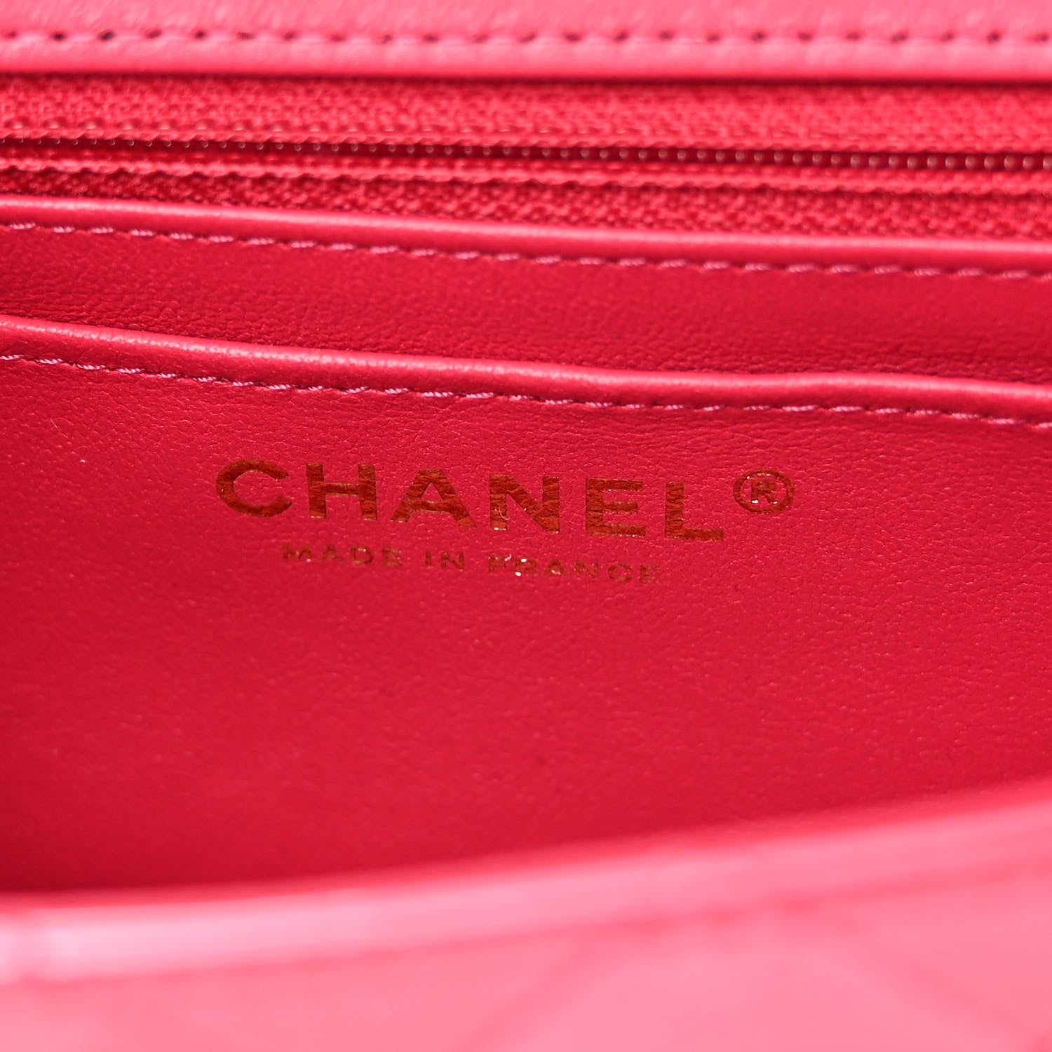 Chanel Shaded Patent Calfskin Quilted Mini Rectangular Flap Pink Dark Pink 6 of 10