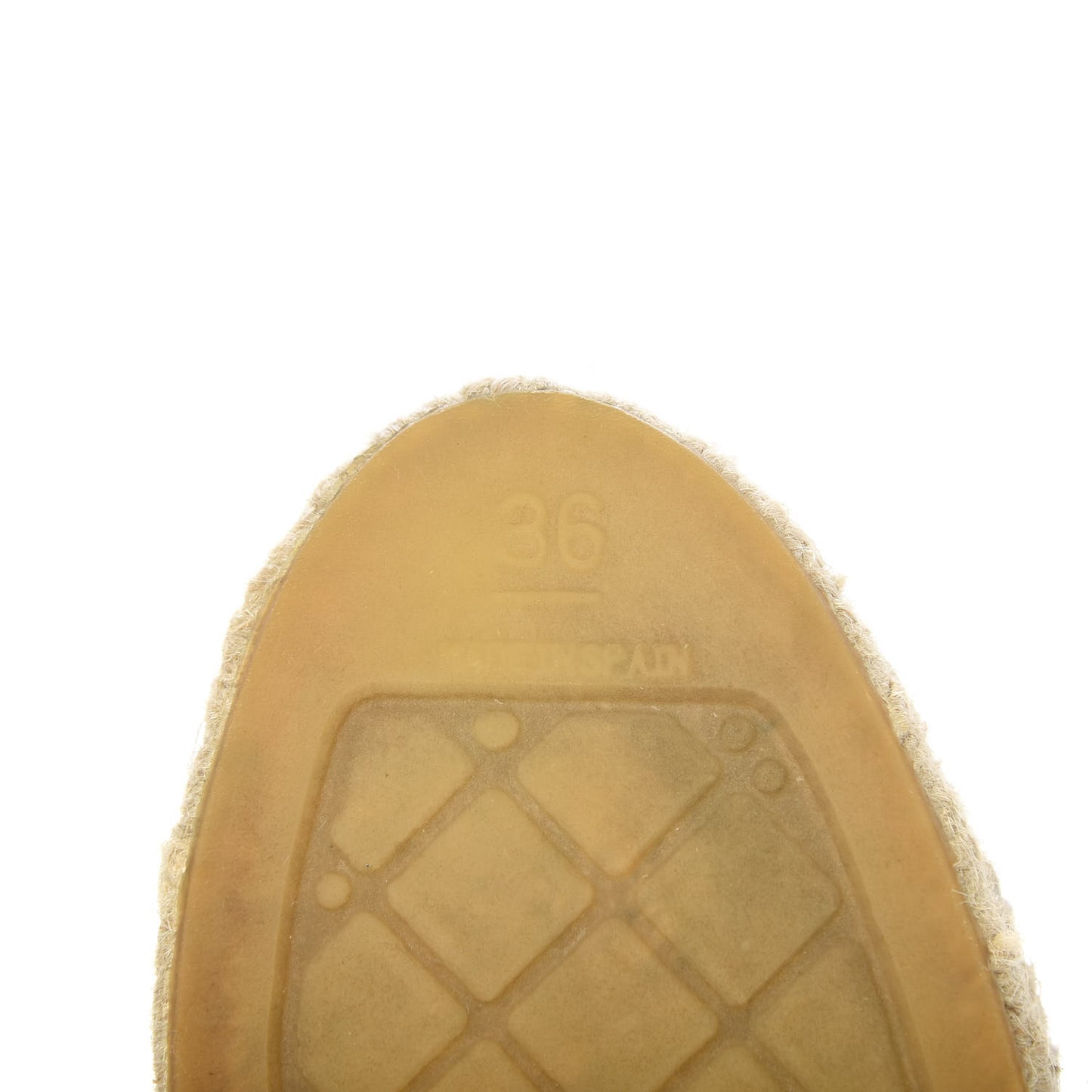 Lambskin CC Espadrilles 36 Beige Black