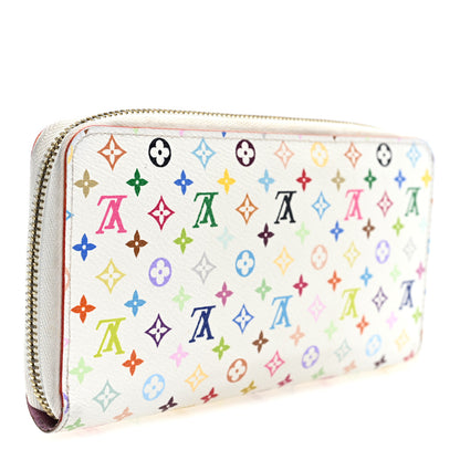 Louis Vuitton Monogram Multicolor Zippy Wallet White Litchi 3 of 7