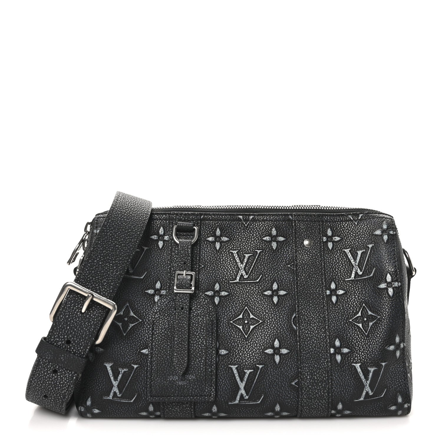Louis Vuitton Cowhide Faded Monogram City Keepall Charcoal 1764675