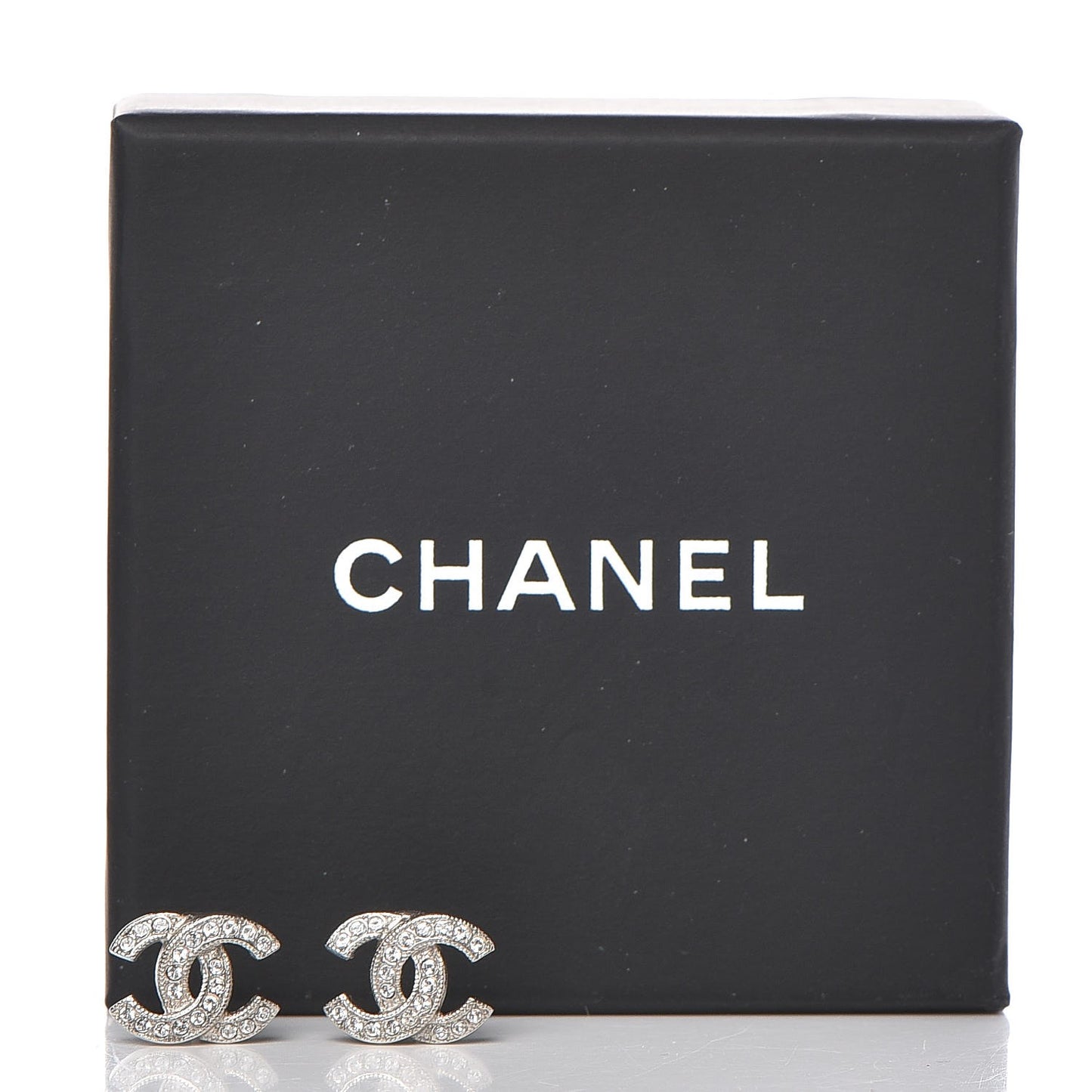 Crystal Mini CC Earrings Silver
