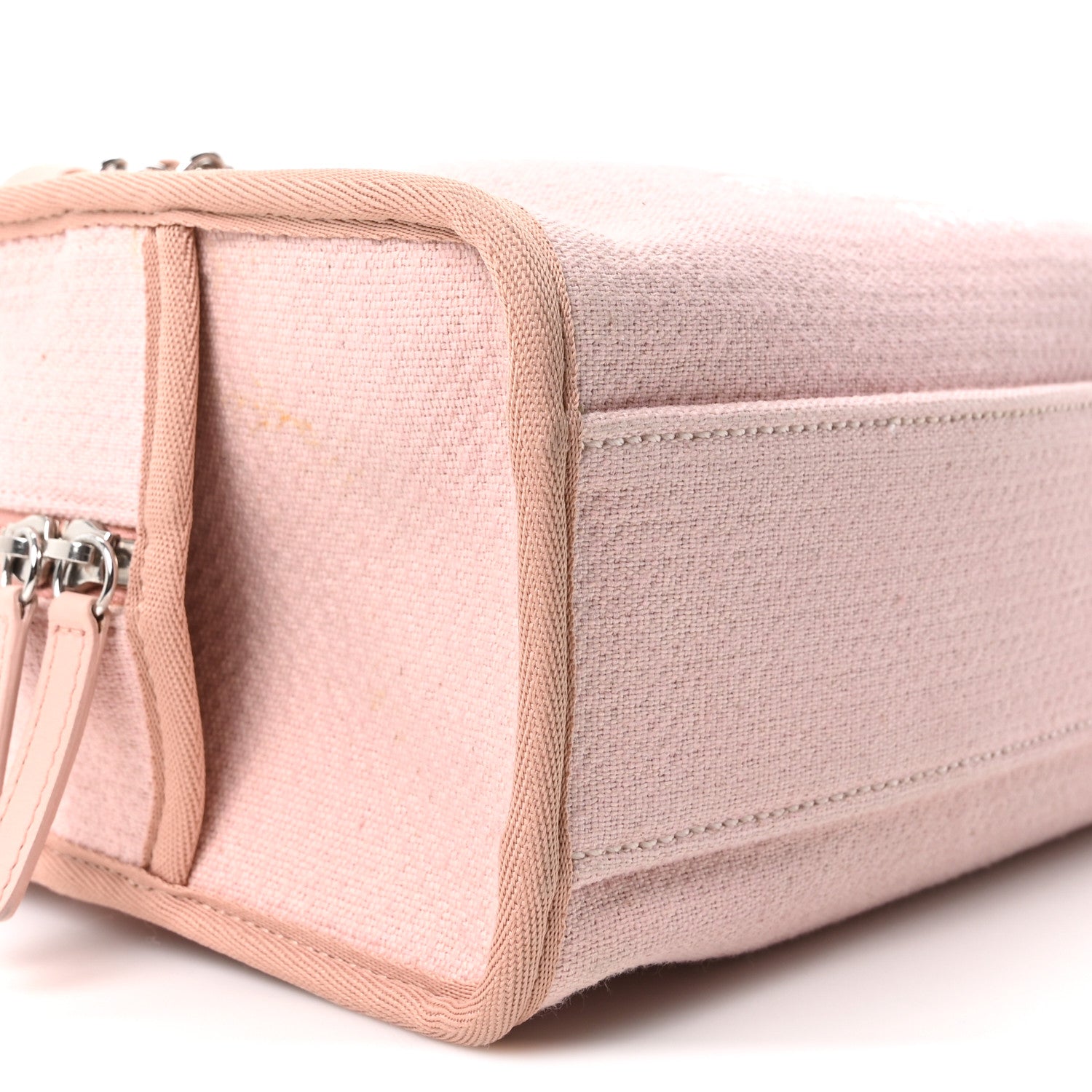 Chanel Canvas Deauville Small Bowling Bag Light Pink Light Pink 9 of 10