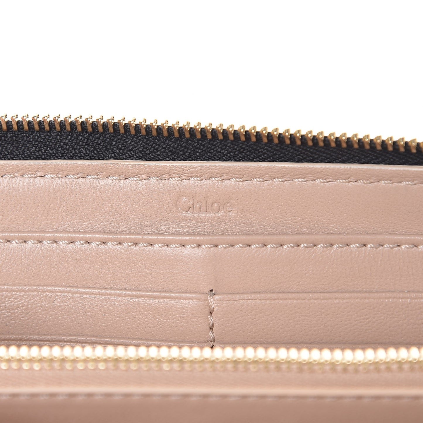 Grained Calfskin Marcie Long Zip Around Wallet Black