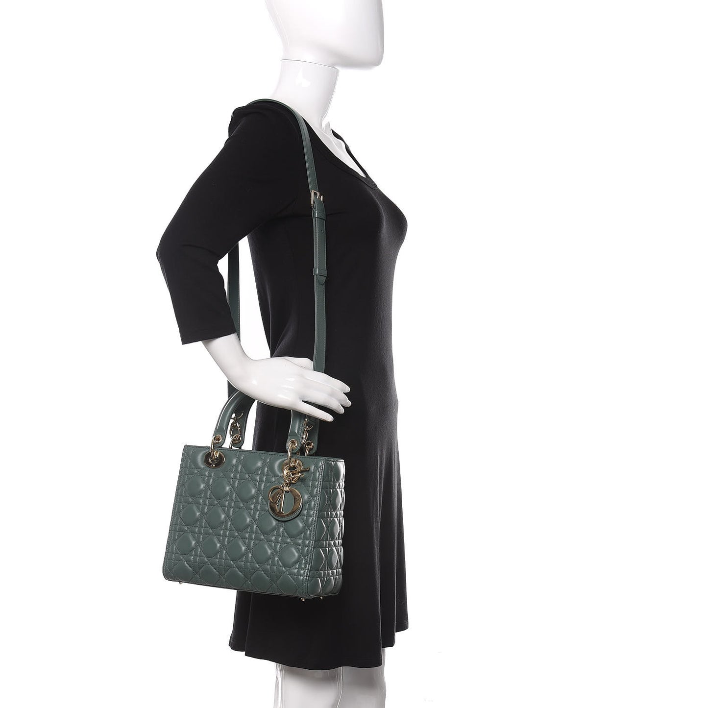 Lambskin Cannage Medium Lady Dior Orage