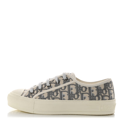 Christian Dior Canvas Oblique Walk'N'Dior Low Top Sneakers 37 Grey Stone 1 of 9