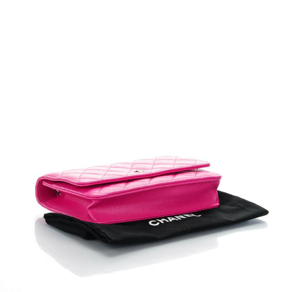 Chanel Caviar Quilted Wallet on Chain WOC Pink 4 of 8