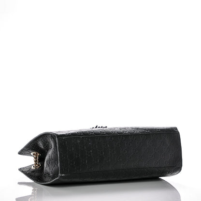 Gucci Guccissima Large Emily Chain Shoulder Bag Black 4 of 6