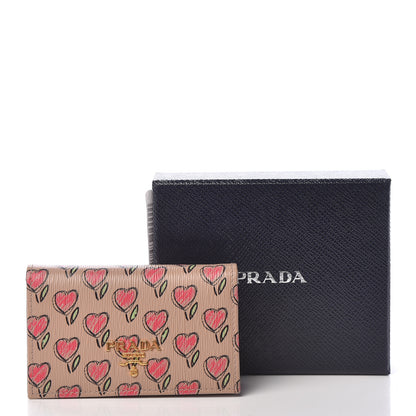 Prada Vitello Move Love Print Card Holder Cipria 8 of 8