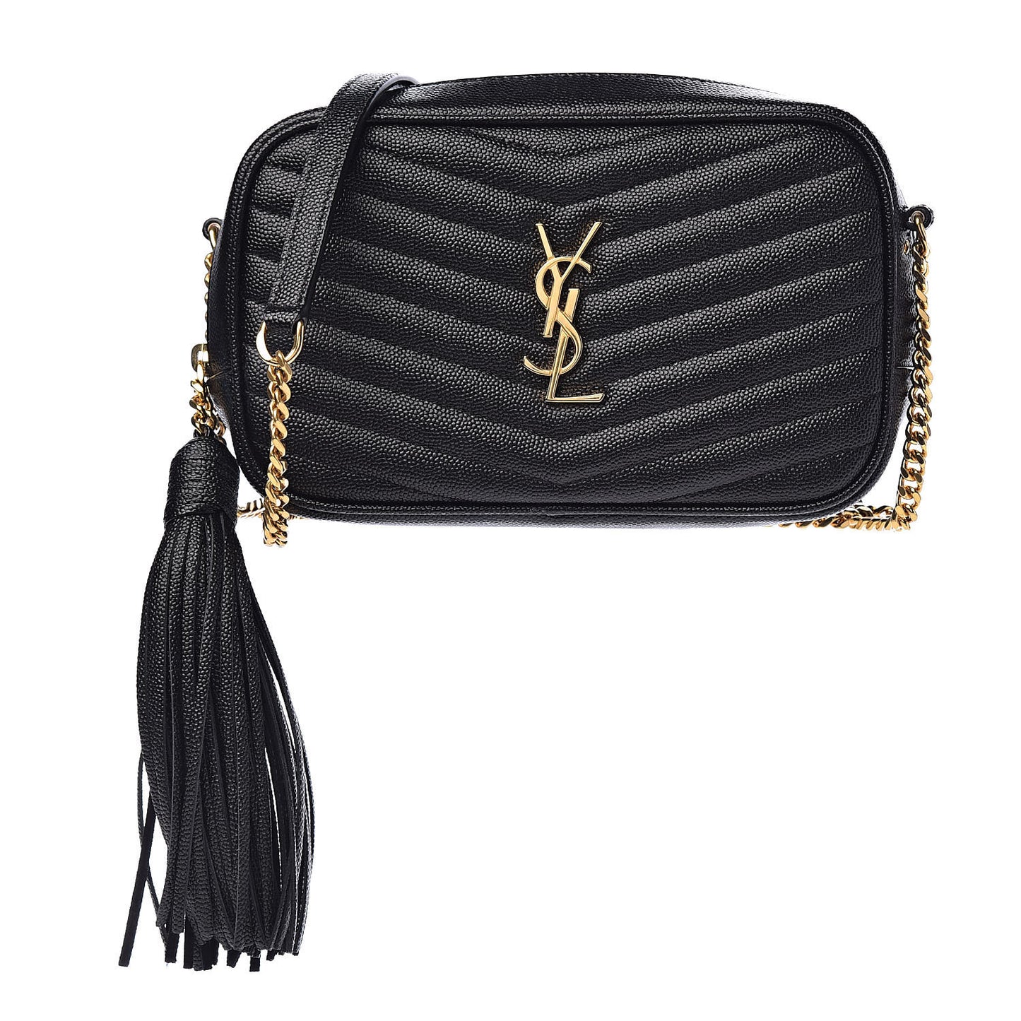 Grain De Poudre Matelasse Monogram Mini Lou Camera Bag Black