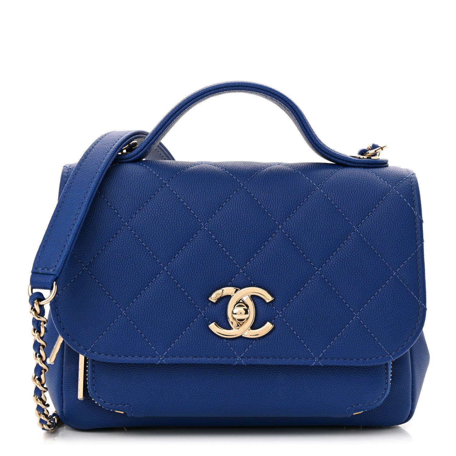 Chanel Caviar Quilted Small Business Affinity Flap Dark Blue 1 of 11