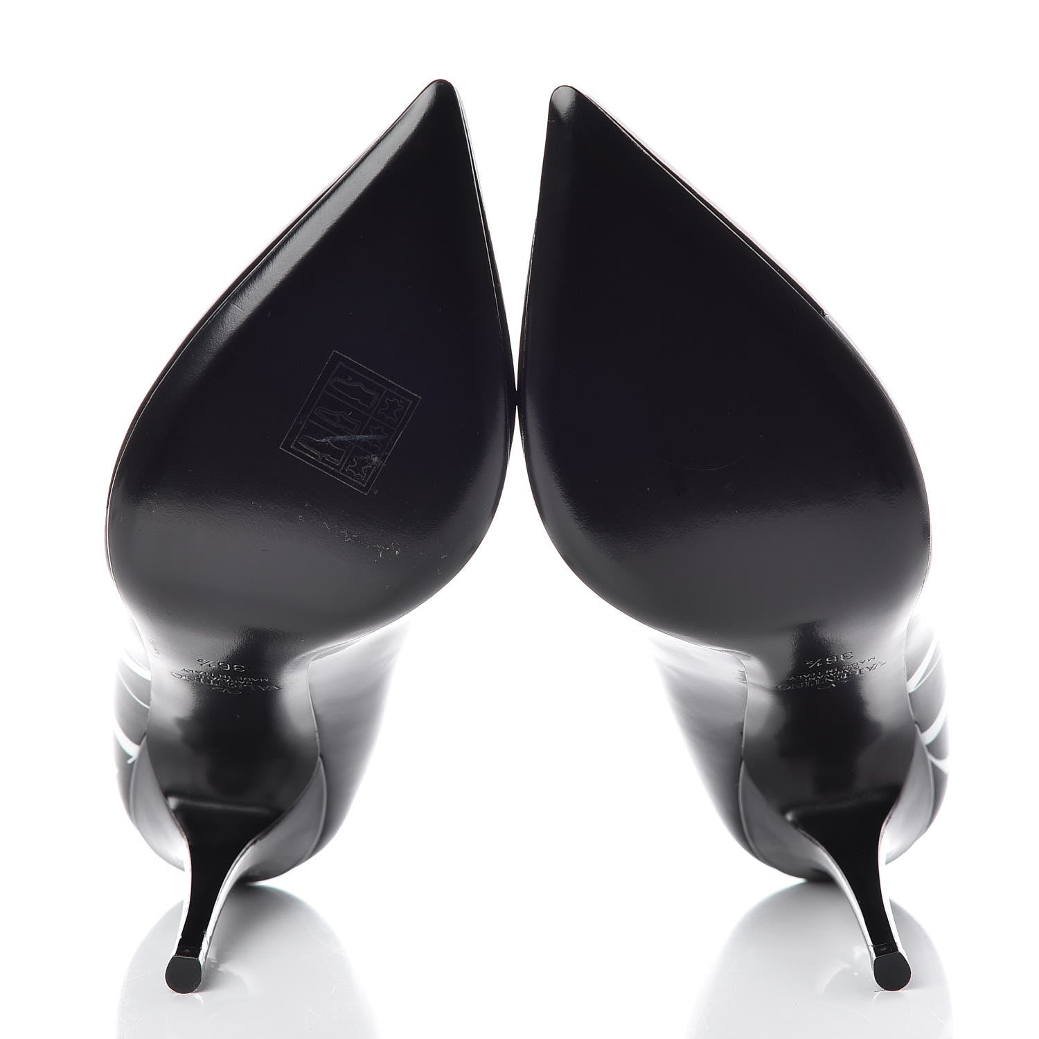 Valentino Garavani Patent VLTN 105mm Pumps 36.5 Black White 5 of 10