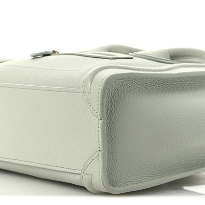 Celine Drummed Calfskin Nano Luggage Vert D'eau 11 of 14